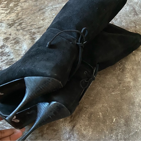 Miu Miu Black Leather Boots - Picture 3 of 7